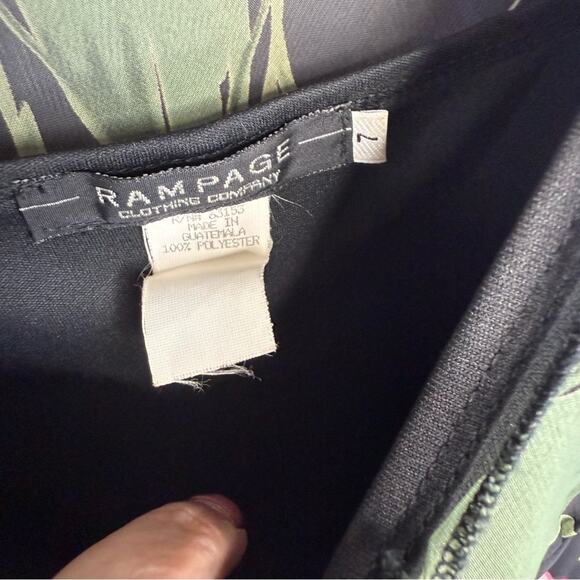 Rampage Multicolored Sheath Dress V-Neck Flutter Sleeveless - Picture 3 of 3